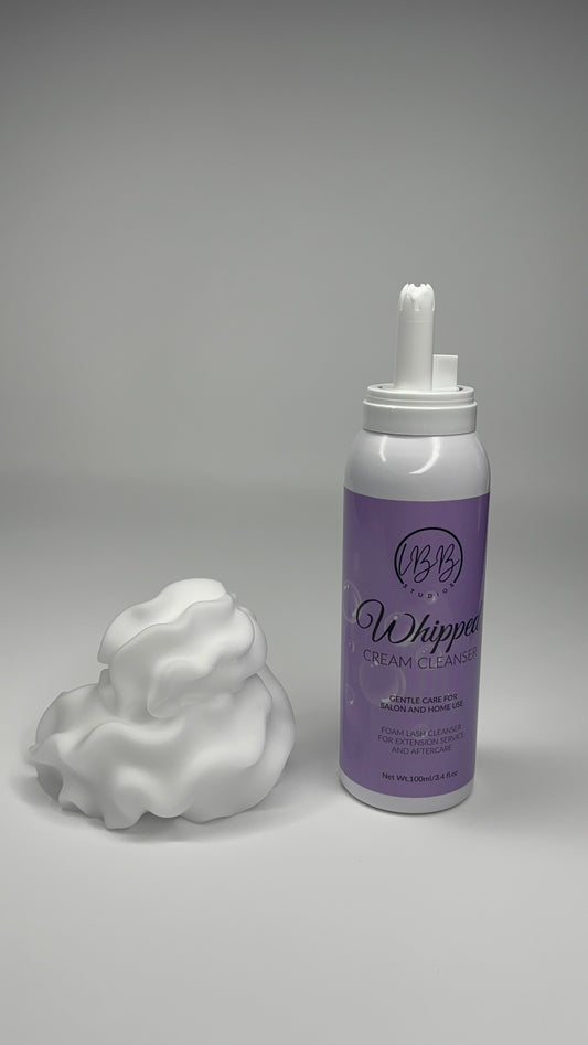 White whipped lash cleanser
